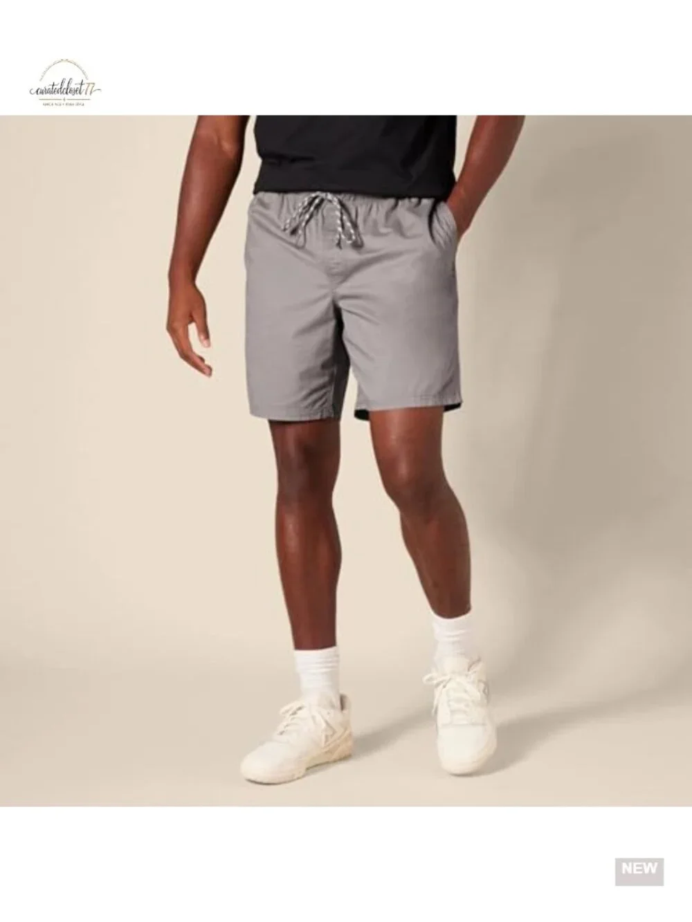 Men's Relaxed Fit Cotton Pull-On Shorts with Drawstring, 8